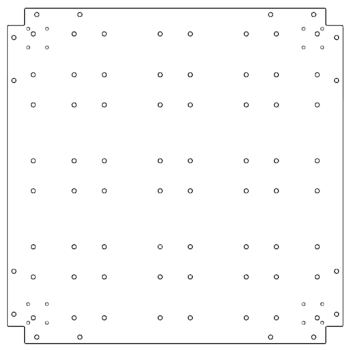 Pozinkovaná ocelová základová deska - 80 x 80 cm