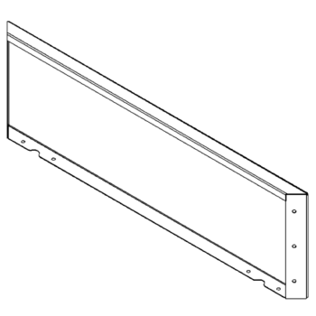 Ocelový květináč - Panel - 30 x 100 cm - RAL9010 matný (bílý)