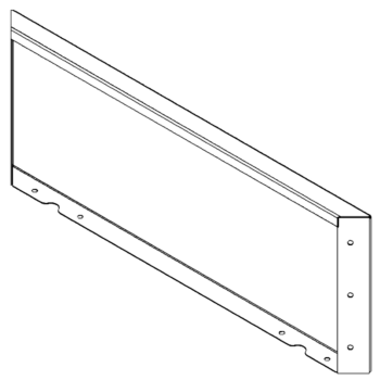 Ocelový květináč - Panel - 30 x 80 cm - RAL7016 matný (antracitově šedá)
