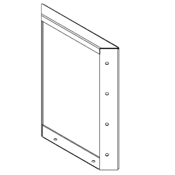 Ocelový květináč - Panel - 40 x 30 cm - RAL9010 matný (bílý)