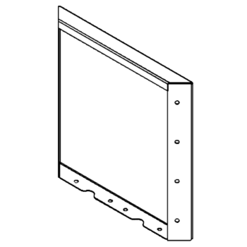 Ocelový květináč - Panel - 40 x 40 cm - RAL9005 matný (černý)