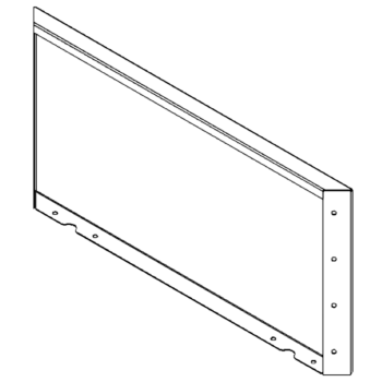 Ocelový květináč - Panel - 40 x 80 cm - RAL9005 matný (černý)