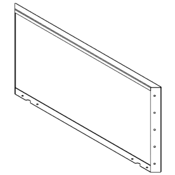 Ocelový květináč - Panel - 50 x 100 cm - RAL9005 matný (černý)