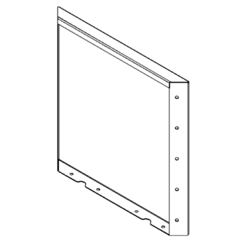 Ocelový květináč - Panel - 50 x 50 cm - RAL9005 matný (černý)