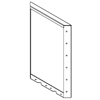 Ocelový květináč - Panel - 60 x 40 cm - RAL9005 matný (černý)