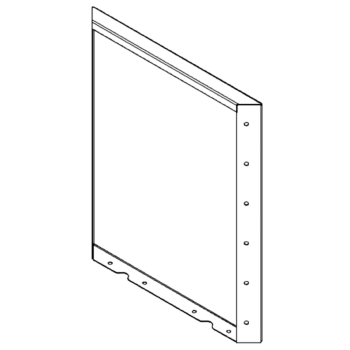 Ocelový květináč - Panel - 60 x 50 cm - RAL9010 matný (bílý)