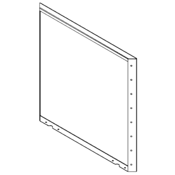 Ocelový květináč - Panel - 80 x 80 cm - RAL9010 matný (bílý)