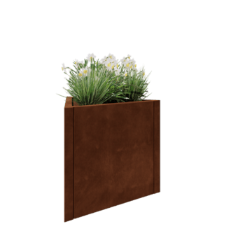 Květináč z cortenové oceli - Rovnostranný trojúhelník - 70,6 x 61 x 60 cm - Bez základové desky