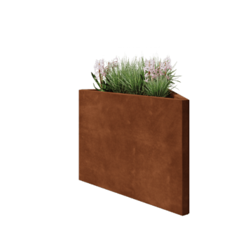 Květináč z cortenové oceli - Různostranný trojúhelník - 83,9 x 46,4 x 60 cm - Bez základové desky