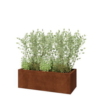 Květináč z cortenové oceli - Obdélník - 120 x 50 x 40 cm - Bez základové desky