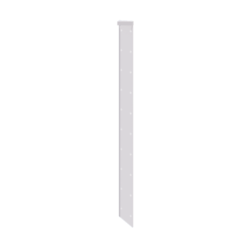 Ocelový květináč - Rohový díl 180° - 100 cm - RAL9010 matnýný (bílý)