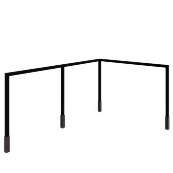 Pergola z oceli - Roh - 600 x 412 x 230 cm - RAL9005 matný (černý) - S Betonový patek