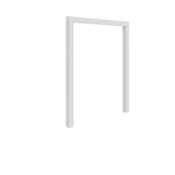 Pergola z oceli - Rovný - 200 x 230 cm - RAL9010 matný (bílý) - Bez Betonový patek