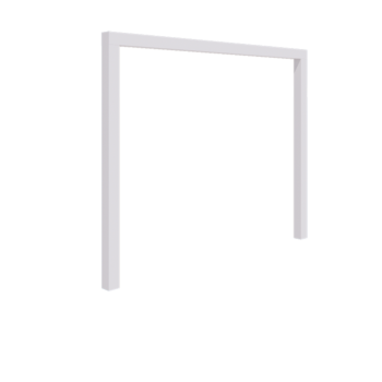 Pergola z oceli - Rovný - 300 x 230 cm - RAL9010 matný (bílý) - Bez Betonový patek