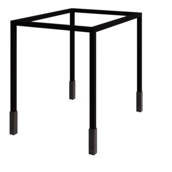 Pergola z oceli - Obdélník - 324 x 250 x 230 cm - RAL9005 matný (černý) - S Betonový patek