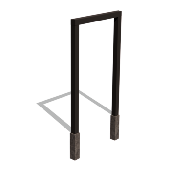 Pergola z oceli - Rovný - 150 x 230 cm - RAL9010 matný (bílý) - Bez Betonový patek