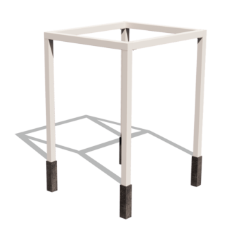 Pergola z oceli - Čtverec - 224 x 200 x 230 cm - jiná barva RAL - S Betonový patek