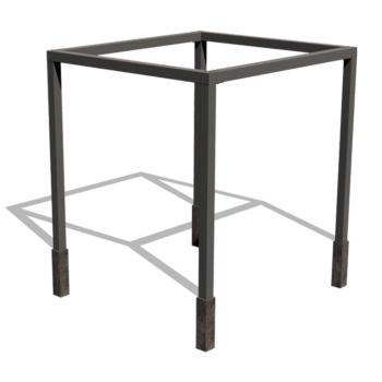 Čtvercová pergola z práškově lakované oceli 274 x 250 cm