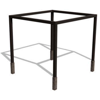 Čtvercová pergola z práškově lakované oceli 324 x 300 cm