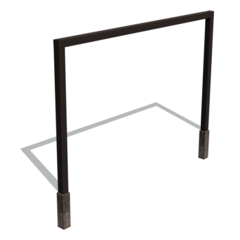 Pergola z oceli - Rovný - 400 x 230 cm - RAL9010 matný (bílý) - S Betonový patek