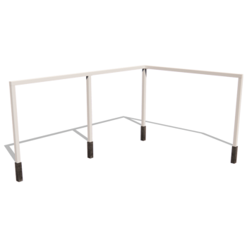 Pergola z oceli - Roh - 600 x 412 x 230 cm - RAL9010 matný (bílý) - Bez Betonový patek
