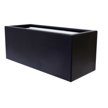 Sklolaminátový květináč - Obdélník - 100 x 40 x 40 cm - RAL9010 matná (bílá) - Se dnem