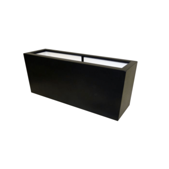 Sklolaminátový květináč - Obdélník - 120 x 30 x 50 cm - RAL9005 matná (černá) - Se dnem