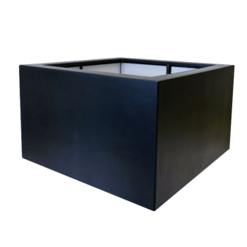 Sklolaminátový květináč - Čtverec - 120 x 120 x 60 cm - RAL9010 matná (bílá) - Se dnem