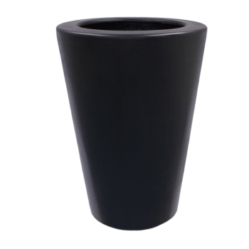 Sklolaminátový květináč - Kuželovitý - Ø 55 x 76 cm - RAL9010 matná (bílá) - Se dnem