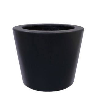 Sklolaminátový květináč - Kuželovitý - Ø 63 x 52 cm - RAL9010 matná (bílá) - Se dnem