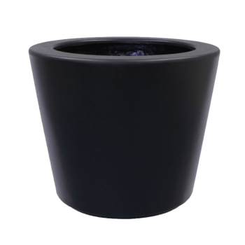 Sklolaminátový květináč - Kuželovitý - Ø 95 x 70 cm - RAL9010 matná (bílá) - Se dnem