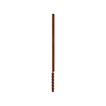 Plot z oceli Corten H koncový sloupek se zemní kotva 190 x 6 x 6 cm