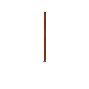 Plot z oceli Corten H mezilehlý sloupek se základní deskou 190 x 6 x 6 cm