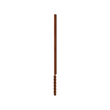Plot z oceli Corten H rohový sloupek se zemní kotva 190 x 6 x 6 cm