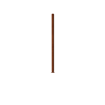Plot z oceli Corten H rohový sloupek se základní deskou 190 x 6 x 6 cm