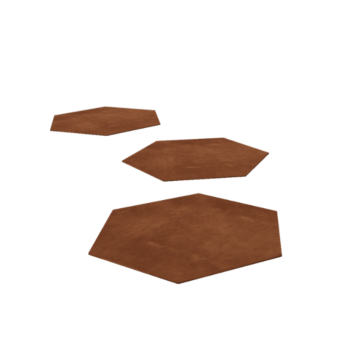 Nástupní kámen z cortenové oceli (hexagon) 50