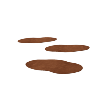 Nástupní kámen z cortenové oceli organické  50 x 25 cm