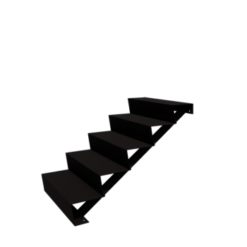 Schodový stupeň černý New York 5 schodů (šířka 80 cm)