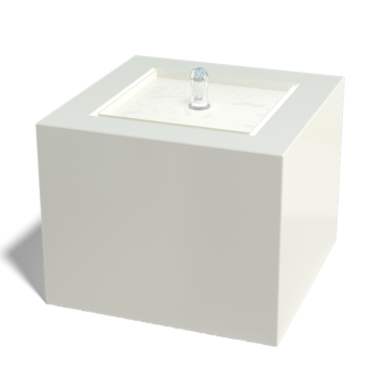 Hliníkový vodní stůl - Lyra - 50 x 50 x 40 cm - RAL9005 matný (černý) - S LED osvětlení