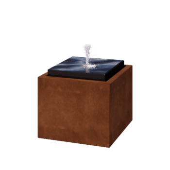 Vodní stůl z cortenové oceli - Orin - 50 x 50 x 40 cm - Bez LED osvětlení