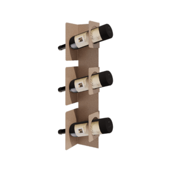 Stojan na víno z oceli - Veneto - 10 x 13 x 60 cm - Sand look