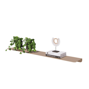 Nástěnná police z oceli - L-tvar - 120 x 20 x 5 cm - Sand look