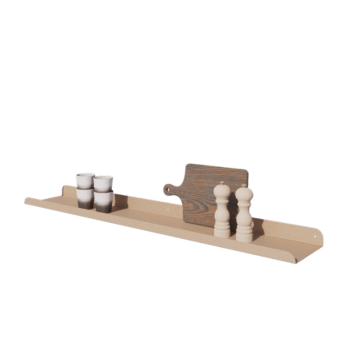 Nástěnná police z oceli - U-tvar - 120 x 20 x 5 cm - Sand look