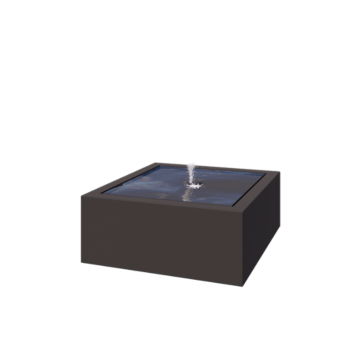 Hliníkový vodní stůl - Lyra - 100 x 100 x 40 cm - RAL7016 matný (antracitově šedá) - S LED osvětlení