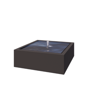 Hliníkový vodní stůl - Lyra - 120 x 120 x 40 cm - RAL7016 matný (antracitově šedá) - S LED osvětlení