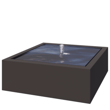 Hliníkový vodní stůl - Lyra - 120 x 120 x 40 cm - RAL7016 matný (antracitově šedá) - S LED osvětlení