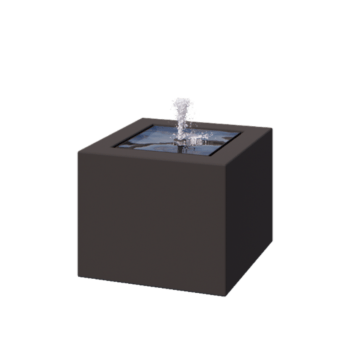 Hliníkový vodní stůl - Lyra - 50 x 50 x 40 cm - RAL7016 matný (antracitově šedá) - S LED osvětlení