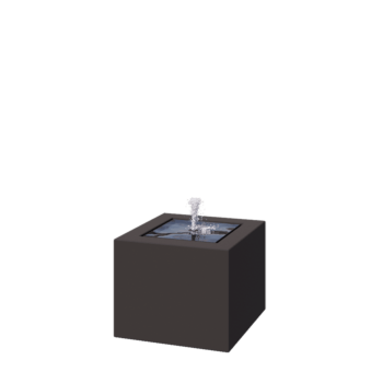 Hliníkový vodní stůl - Lyra - 50 x 50 x 40 cm - RAL7016 matný (antracitově šedá) - S LED osvětlení