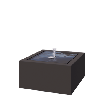 Hliníkový vodní stůl - Lyra - 80 x 80 x 40 cm - RAL7016 matný (antracitově šedá) - S LED osvětlení