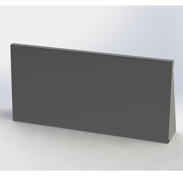 Opěrná zeď rovná z práškově lakovaná ocel 100 cm (výška 50 cm)